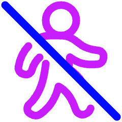 Signage Pedestrian No Crossing Icon from Plump Neon Set