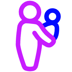 Signage Priority Infant Person Icon from Plump Neon Set
