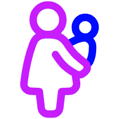 Signage Priority Infant Woman Icon from Plump Neon Set