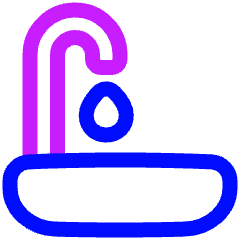 Sink Icon from Plump Neon Set
