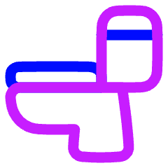 Toilet Icon from Plump Neon Set