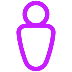 Toilet Sign Man Icon from Plump Neon Set