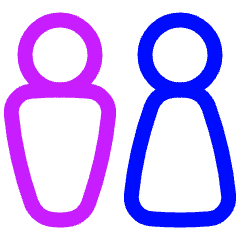 Toilet Sign Man Woman 2 Icon from Plump Neon Set