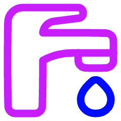 Water Tap Icon from Plump Neon Set