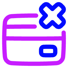 Credit Card Declined Icon from Plump Neon Set
