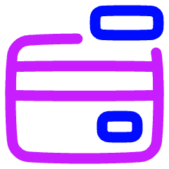 Credit Card Remove Icon from Plump Neon Set