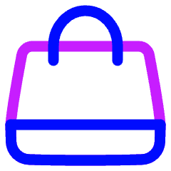 Shopping Bag Hand Bag 2 Icon from Plump Neon Set