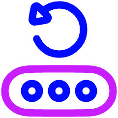 Change Account Pin Password Icon from Plump Neon Set