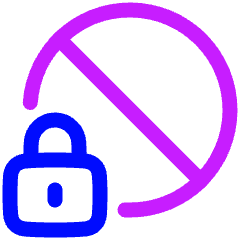 Permanent Block Account Security Icon from Plump Neon Set