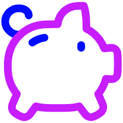 Piggy Bank Icon from Plump Neon Set