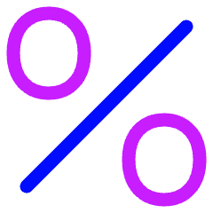 Discount Percent Alternate Icon from Plump Neon Set