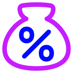 Discount Percent Bag Icon from Plump Neon Set