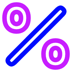 Discount Percent Icon from Plump Neon Set