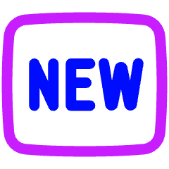 Tag New Square Icon from Plump Neon Set