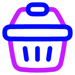 Shopping Basket 1 Icon from Plump Neon Set