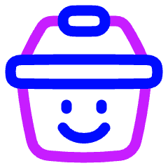 Shopping Basket Emoji Smile Icon from Plump Neon Set