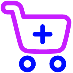 Shopping Cart Add Icon from Plump Neon Set