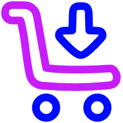 Shopping Cart Load Icon from Plump Neon Set