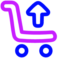 Shopping Cart Remove Icon from Plump Neon Set