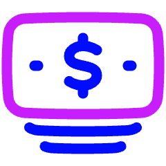 Bill Dollar 1 Icon from Plump Neon Set