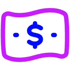 Bill Dollar 2 Icon from Plump Neon Set