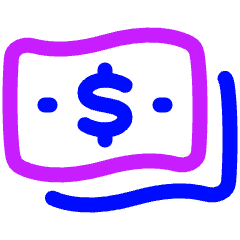 Bill Dollar 4 Icon from Plump Neon Set