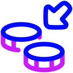 Cash Income Icon from Plump Neon Set