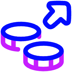 Cash Outgoing Icon from Plump Neon Set