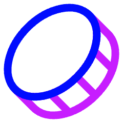 Coin Diagonal Icon from Plump Neon Set
