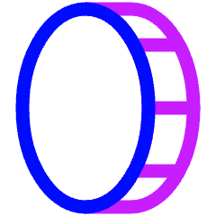 Coin Vertical Icon from Plump Neon Set