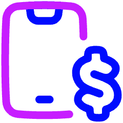 Mobile Payment Icon from Plump Neon Set