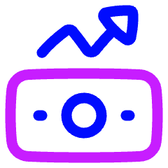 Money Trend Icon from Plump Neon Set