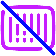 Bar Code Disable Icon from Plump Neon Set