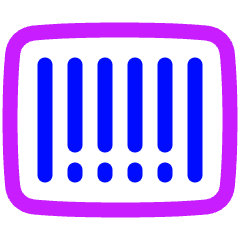 Bar Code Icon from Plump Neon Set
