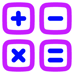 Calculator 2 Icon from Plump Neon Set