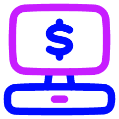 Cashier Machine 2 Icon from Plump Neon Set