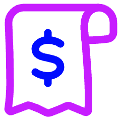 Receipt Icon from Plump Neon Set