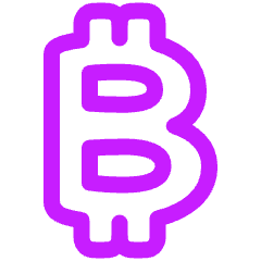 Bitcoin Icon from Plump Neon Set