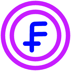 Franc Circle Icon from Plump Neon Set