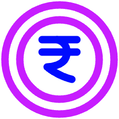 Rupee Circle Icon from Plump Neon Set