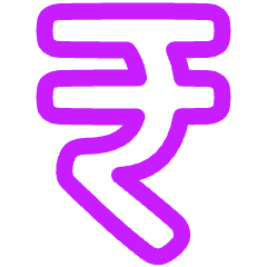 Rupee Icon from Plump Neon Set