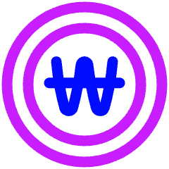 Won Circle Icon from Plump Neon Set