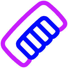 Comb Icon from Plump Neon Set
