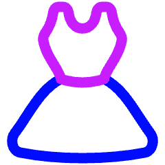 Dress Icon from Plump Neon Set
