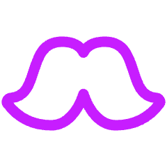 Moustache Icon from Plump Neon Set