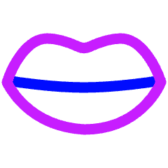 Mouth Lip Icon from Plump Neon Set