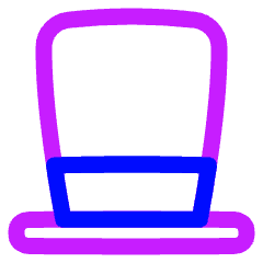 Tall Hat Icon from Plump Neon Set