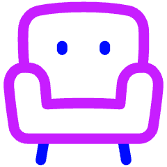 Chair 2 Icon from Plump Neon Set