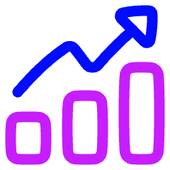 Graph Bar Increase Icon from Plump Neon Set