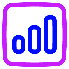 Graph Bar Increase Square Icon from Plump Neon Set